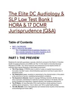 2026&sol;2027 The Elite DC Audiology & SLP Law Test Bank &vert; HORA & 17 DCMR Jurisprudence &lpar;Q&A&rpar;