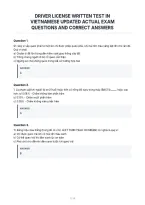 Driver License Written Test In&NewLine;Vietnamese Updated Actual Exam&NewLine;Questions And Correct Answers