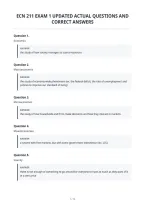 Ecn 211 Exam 1 Updated Actual Questions And&NewLine;Correct Answers&NewLine;
