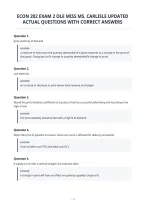 Econ 202 Exam 2 Ole Miss Ms&period; Carlisle Updated&NewLine;Actual Questions With Correct Answers