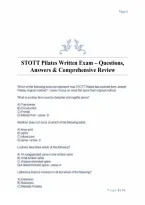 STOTT Pilates Written Exam &ndash; Questions&comma; Answers & Comprehensive Review