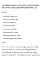 Nurs 6521 Advanced Pharmacology Final Exam&ndash; Questions And Answers &vert; Verified And Well&NewLine;Detailed Answers &vert; Plus Rationales &vert; Download And Pass &vert; Latest Exam Update 2026&sol;2027