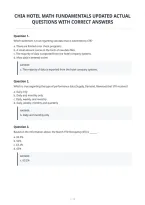 Chia Hotel Math Fundamentals Updated Actual&NewLine;Questions With Correct Answers