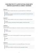 Chia Practice Pt 2 Latest Actual Exam With&NewLine;Verified Questions & Correct Answers