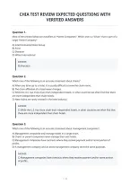 Chia Test Review Expected Questions With&NewLine;Verified Answers