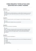 Chima Frequently Tested Actual Exam&NewLine;Questions With Correct Answers
