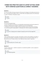 Chima Nce Practice Quiz V2 Latest Actual Exam&NewLine;With Verified Questions & Correct Answers