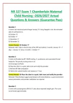 NR 327 Exam 1&comma; 3 & 4 Chamberlain Maternal Child Nursing &vert; Complete Package Bundle