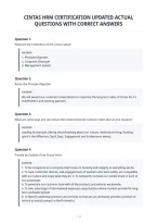 Cintas Hrm Certification Updated Actual&NewLine;Questions With Correct Answers&NewLine;