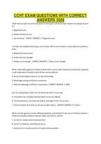 Ccht Exam Questions With Correct Answer