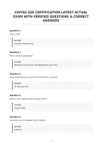 Cintas Ssr Certification Latest Actual Exam With Verified Questions & Correct