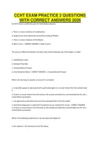 Ccht Exam Practice 2 Questions With Correct Answers 2026&period;