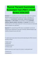 Physical Therapist Examination Assessment Study Guide 2026&sol;2027 &vert; Comprehensive Practice Questions&comma; Detailed Answers And Exam Preparation