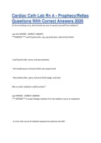 Cardiac Cath Lab Rn A - Prophecy-Relias Questions With Correct Answers 2026&period;