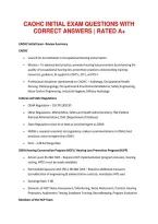 Caohc Initial Exam Questions With Correct Answers Rated A&plus;