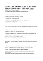 Capstone Exam 1 Questions With Verified Correct Answes 2026