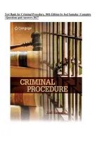Test Bank for Criminal Procedure&comma; 10th Edition by Joel Samaha &vert; Complete Chapters 1&ndash;15 &vert; Questions & Answers &vert; 2027