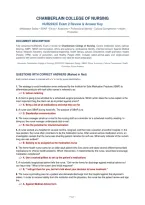 CHAMBERLAIN COLLEGE OF NURSING&NewLine;NUR2242C Exam 2 Review & Answer Key&NewLine;Medication Safety &bull; SBAR &bull; Ethics &bull; Autonomy &bull; Professional Identity &bull; Cultural Competence &bull; Health&NewLine;Promotion&NewLine;