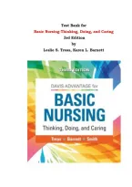 Test Bank for Davis Advantage for Basic Nursing&colon; Thinking&comma; Doing&comma; and Caring&comma; 3rd Edition by Leslie S&period; Treas&comma; Karen L&period; Barnett & Mable H&period; Smith &ndash; All Chapters&comma; Latest Edition 