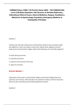 COMSAE Phase 2 BSA 118 Practice Exam 2026 &ndash; 190 COMLEX-USA &NewLine;Level 2-CE-Style Questions with Answers & Detailed Rationales&comma; &NewLine;Video-Based Clinical Cases&comma; Internal Medicine&comma; Surgery&comma; Paediatrics&comma;&NewLine;Obstetrics & Gynaecology&comma; Psychiatry&comma; Emergency Medicine & 