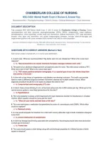 CHAMBERLAIN COLLEGE OF NURSING&NewLine;NSG 3450&colon; Mental Health Exam 2 Review & Answer Key&NewLine;Neurotransmitters &bull; Psychopharmacology &bull; Stress & Anxiety &bull; Defense Mechanisms &bull; Crisis Intervention