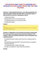 Hesi Ob Peds Exam- Complete Questions And&NewLine;Detailed Solutions Latest Update This Year Just&NewLine;Released