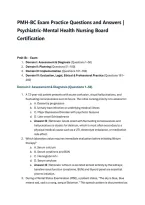PMH-BC Exam Practice Questions and Answers &vert; Psychiatric-Mental Health Nursing Board Certification