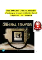 Criminal Behavior&colon; A Psychological Approach 12th Edition Test Bank &vert; Bartol&comma; Chapters 1&ndash;16