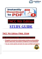TNCC 9th Edition Final Exam Study Guide &vert; Trauma Nursing Core Course Practice Questions and Answers