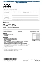 AQA A-Level Accounting Paper 1 Financial Accounting Combined Question Paper &&NewLine;Final Mark Scheme 2026