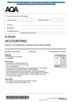 AQA A-Level Accounting Paper 2 Accounting for analysis and decision-making&NewLine;Combined Question Paper & Final Mark Scheme 2026