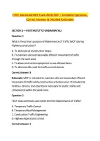 FDOT Advanced MOT Exam 2026&sol;2027 &vert; Complete Questions&comma; &NewLine;Correct Answers & Detailed Rationales 