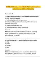 FDOT Final Estimates 2 Exam 2026&sol;2027 &vert; Complete Questions&comma; &NewLine;Correct Answers & Detailed Rationales