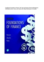 Test Bank for Foundations of Finance&colon; The Logic and Practice of Financial Management&comma; 10th Edition by Arthur J&period; Keown&comma; John D&period; Martin&comma; and J&period; William Petty &lpar;Chapters 1&ndash;15 Complete&rpar;