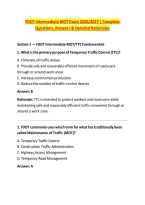 FDOT Intermediate MOT Exam 2026&sol;2027 &vert; Complete &NewLine;Questions&comma; Answers & Detailed Rationales