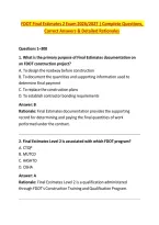 FDOT Final Estimates 2 Exam 2026&sol;2027 &vert; Complete Questions&comma; &NewLine;Correct Answers & Detailed Rationales