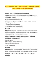 FDOT Earthwork Level 1 Exam 2026&sol;2027 &vert; Complete Questions&comma; &NewLine;Correct Answers & Detailed Rationales 