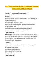 FDOT Advanced MOT Exam 2026&sol;2027 &vert; Complete Questions&comma; &NewLine;Correct Answers & Detailed Rationales 
