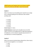 LADWP Plumber Exam Questions And Correct Answers &lpar;Verified &NewLine;Answers&rpar; Plus Rationales 2026 Q&A &vert; Instant Download Pdf 