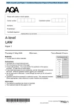 AQA A-Level Law Paper 1 Combined Question Paper & Final Mark Scheme 2026