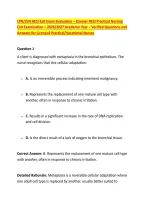 LPN&sol;LVN HESI Exit Exam Evaluation &ndash; Elsevier HESI Practical Nursing &NewLine;Exit Examination &ndash; 2026&sol;2027 Academic Year &ndash; Verified Questions and &NewLine;Answers for Licensed Practical&sol;Vocational Nurses 