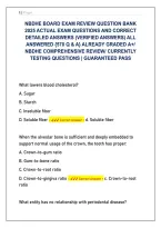 NBDHE Board Exam Review Question Bank &vert; National Board Dental Hygiene &vert; 570 Actual Questions & Verified Detailed Answers &vert; Graded A&plus; Guide