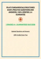 Pn Ati Fundamentals Proctored Exam &vert; Practice Questions And Answers &vert; 100&percnt; Verified &vert; A&plus; Guarantee&NewLine;&NewLine;