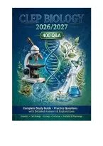 Clep Biology - Exam 2026&sol;2027 &vert; 400 Verified Q&A &vert; Detailed Rationales &vert; Ngn-Aligned &vert; Pass Guaranteed &ndash; A&plus; Graded
