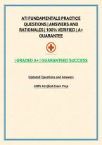 Ati Fundamentals Practice Questions &vert; Answers And Rationales &vert; 100&percnt; Verified &vert; A&plus; Guarantee&NewLine;&NewLine;
