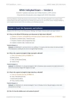 NFHS VOLLEYBALL ACTUAL EXAM VERSION 1 2026&sol;2027 &vert; Questions & Verified Answers &vert; 100&percnt; Correct &vert; Pass Guaranteed - A&plus; Graded&NewLine;&NewLine;