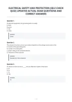 Electrical Safety And Protection &lpar;Self-Check&NewLine;Quiz&rpar; Updated Actual Exam Questions And&NewLine;Correct Answers&NewLine;