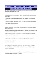 Business Law Exam 1 &lpar;ch&period; 1&comma;2&comma;3&comma;6&comma;7&rpar; with correct answers 100&percnt; 2026