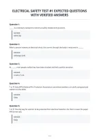 Electrical Safety Test &num;1 Expected Questions&NewLine;With Verified Answers&NewLine;