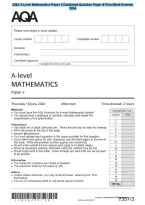 AQA A-Level Mathematics Paper 3 Combined Question Paper & Final Mark Scheme&NewLine;2026&NewLine;